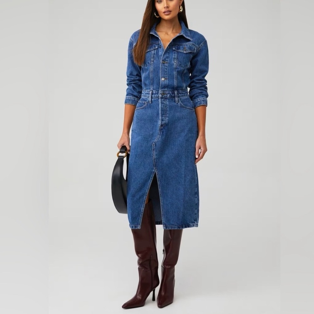Favorite Daughter The City Los Angeles Denim Midi Dress. Size 31. MSRP $268